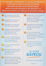 Verso du referendum de François BAYROU